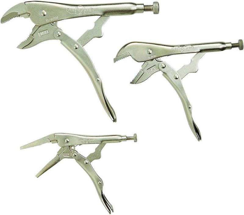 IRWIN VISE-GRIP Pliers Set, Locking Pliers, 3-Piece (323S), Silver - Image 4